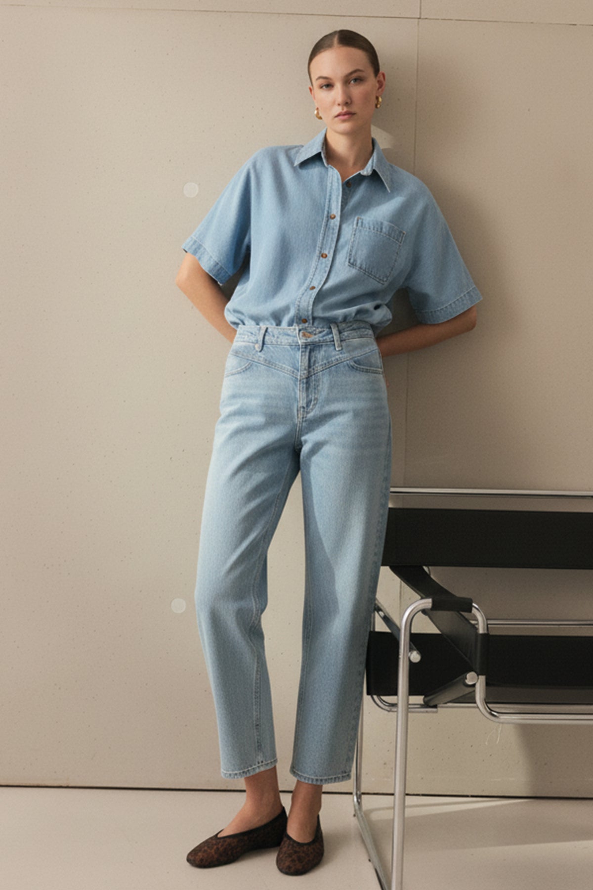 Kaia curved fit - blue whisper