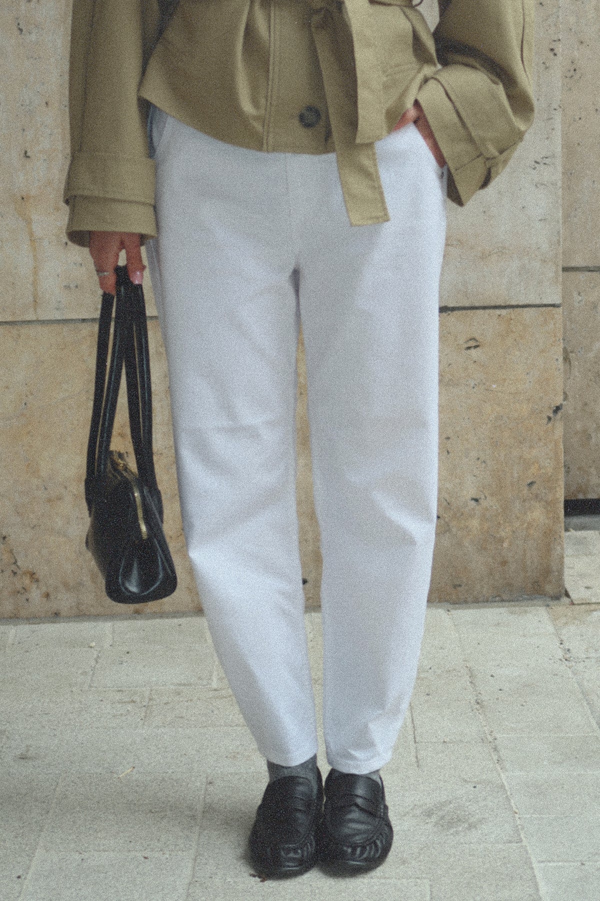 Kelly balloon - white denim