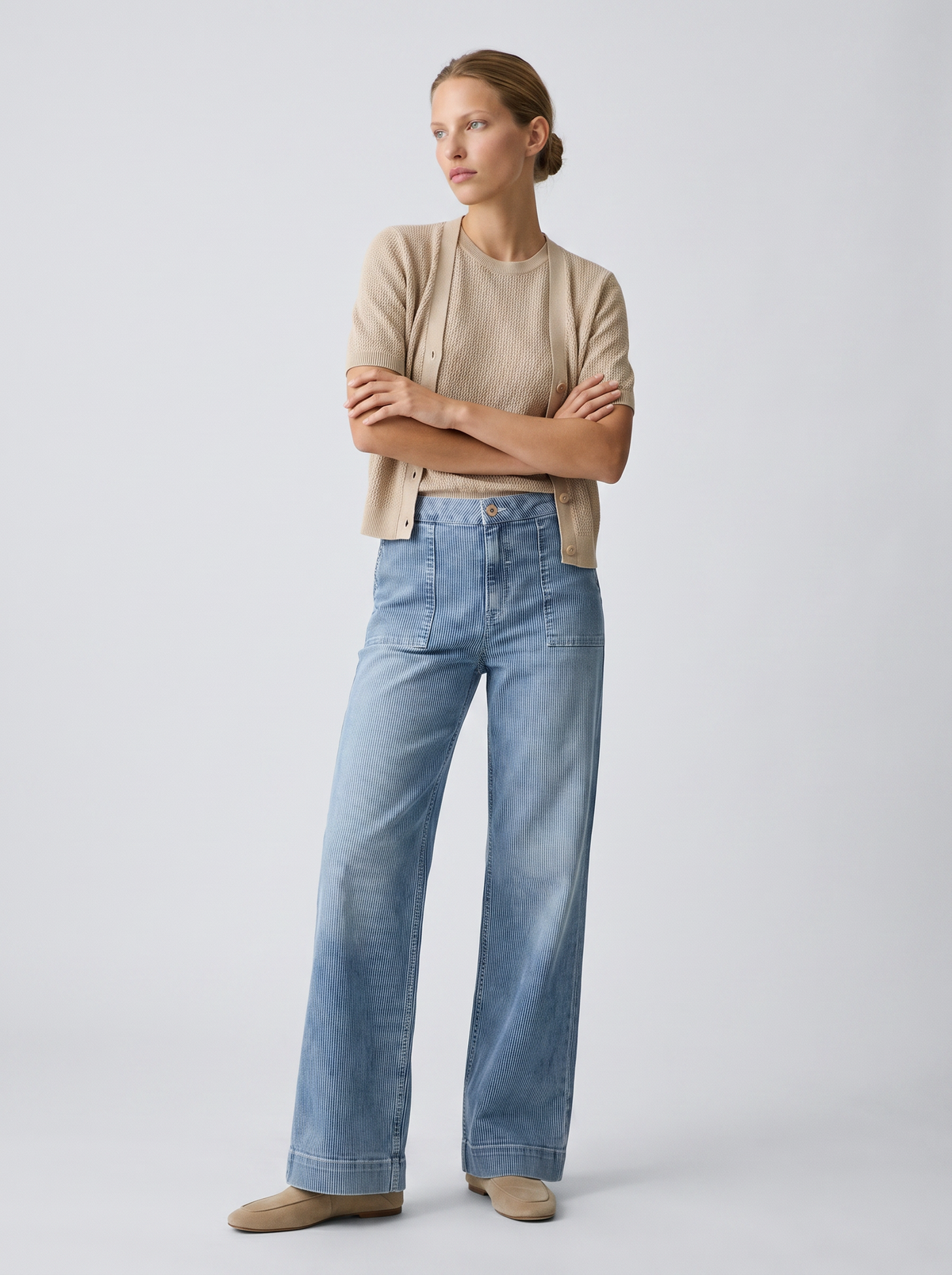 Judy wide leg - sunset stripes